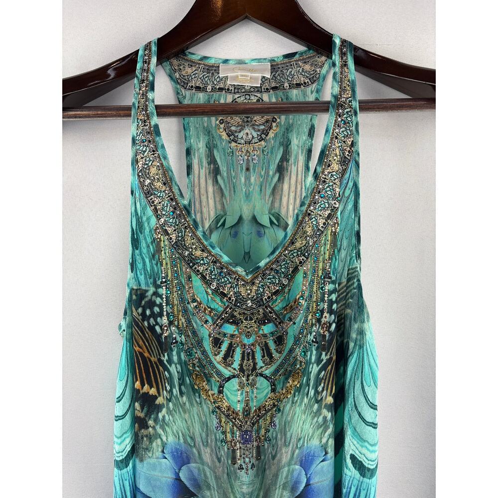 Women’s Camilla Teal Animal Print Racerback Maxi Dress - Picture 2 of 6